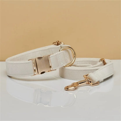 Personalized Dog Collar & Leash Set – Engraved Nameplate, Adjustable Fit, Durable & Comfortable for Small & Medium Dogs