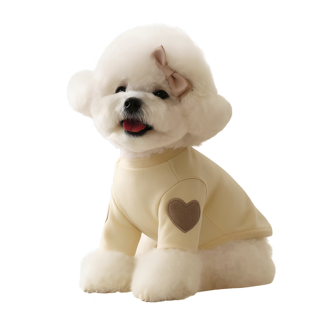 Dog Undershirt with Heart Patch