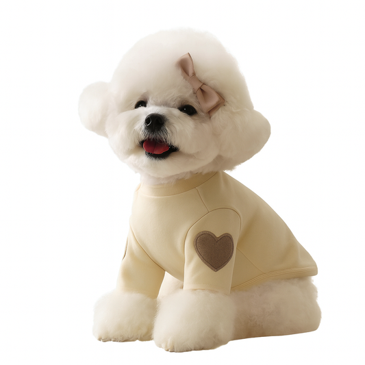Dog Undershirt with Heart Patch