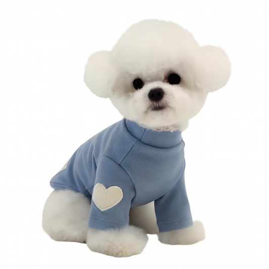 Dog Undershirt with Heart Patch