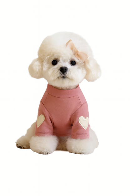 Dog Undershirt with Heart Patch